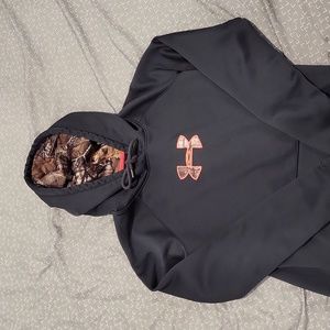 Under Armour hot pink and camo hoodie